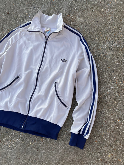80s Adidas Classic Trefoil Logo Track Jacket – Small