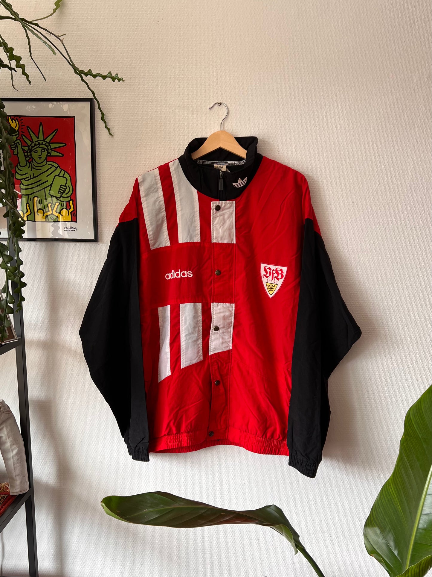 90s Adidas VfB Stuttgart Multicolor Track Jacket – Large