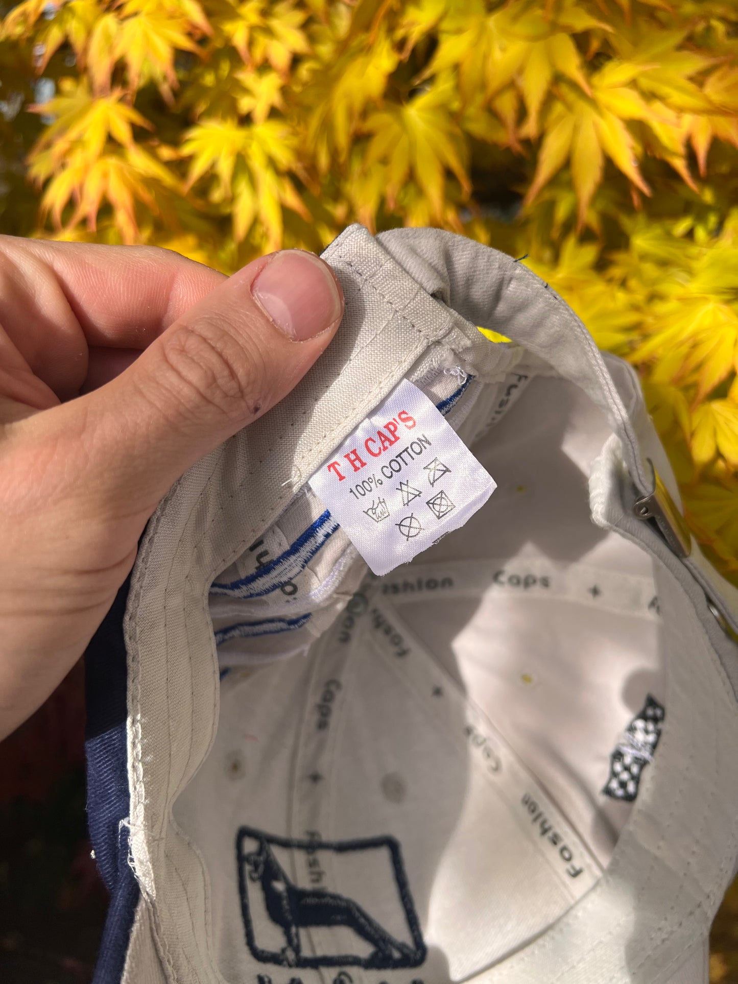 90s Man Embroidered Flames Racing Strapback Cap Grey – One Size