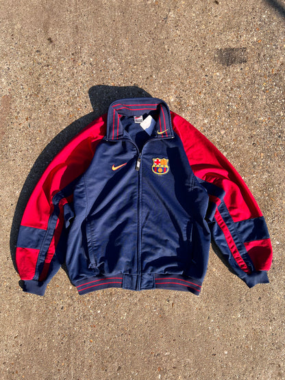 90s Nike FC Barcelona Warm Up Jacket – Large