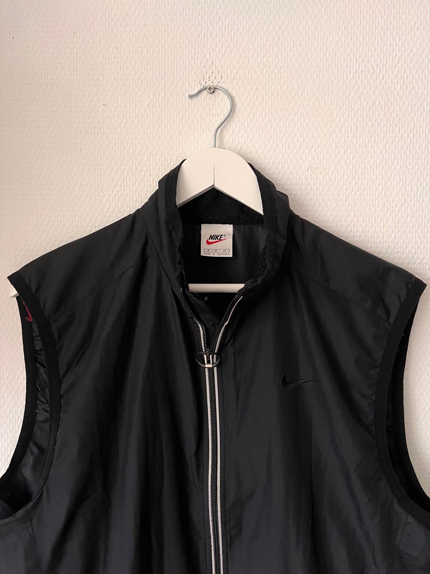 90s Nike Full Zip Running Vest Black – Small