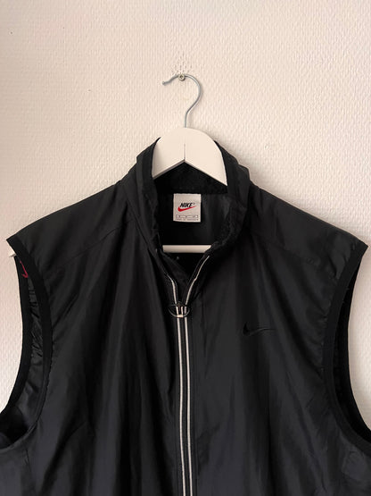90s Nike Full Zip Running Vest Black – Small