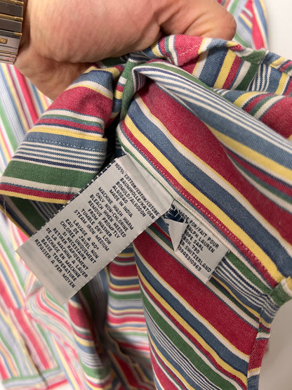 Ralph Lauren Multicolor Striped 90's Shirt – Large