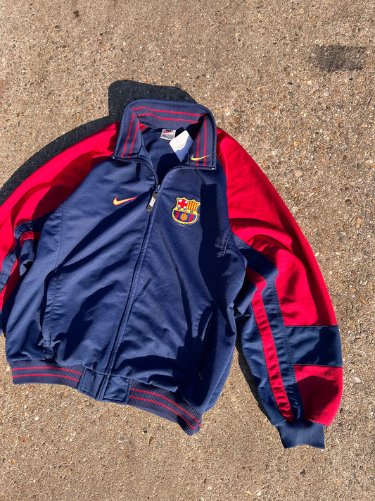 90s Nike FC Barcelona Warm Up Jacket – Large