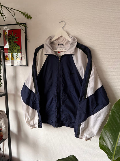 90s Nike Multicolor Full Zip Track Jacket Navy – Large