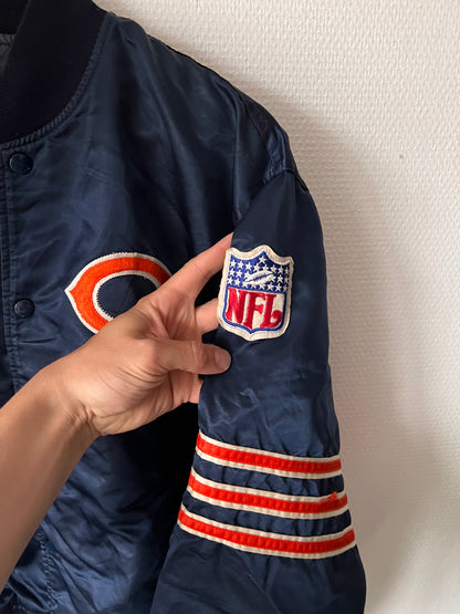 90s Starter NFL Cleveland Cubs Satin Bomber Jacket Navy – Large