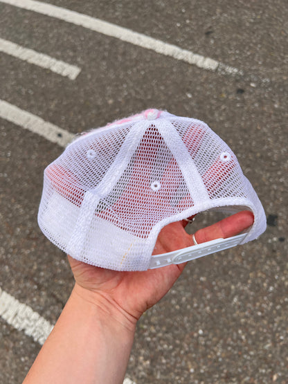 2000s Von Dutch Logo Trucker Checkered Snapback Cap Pink – Medium