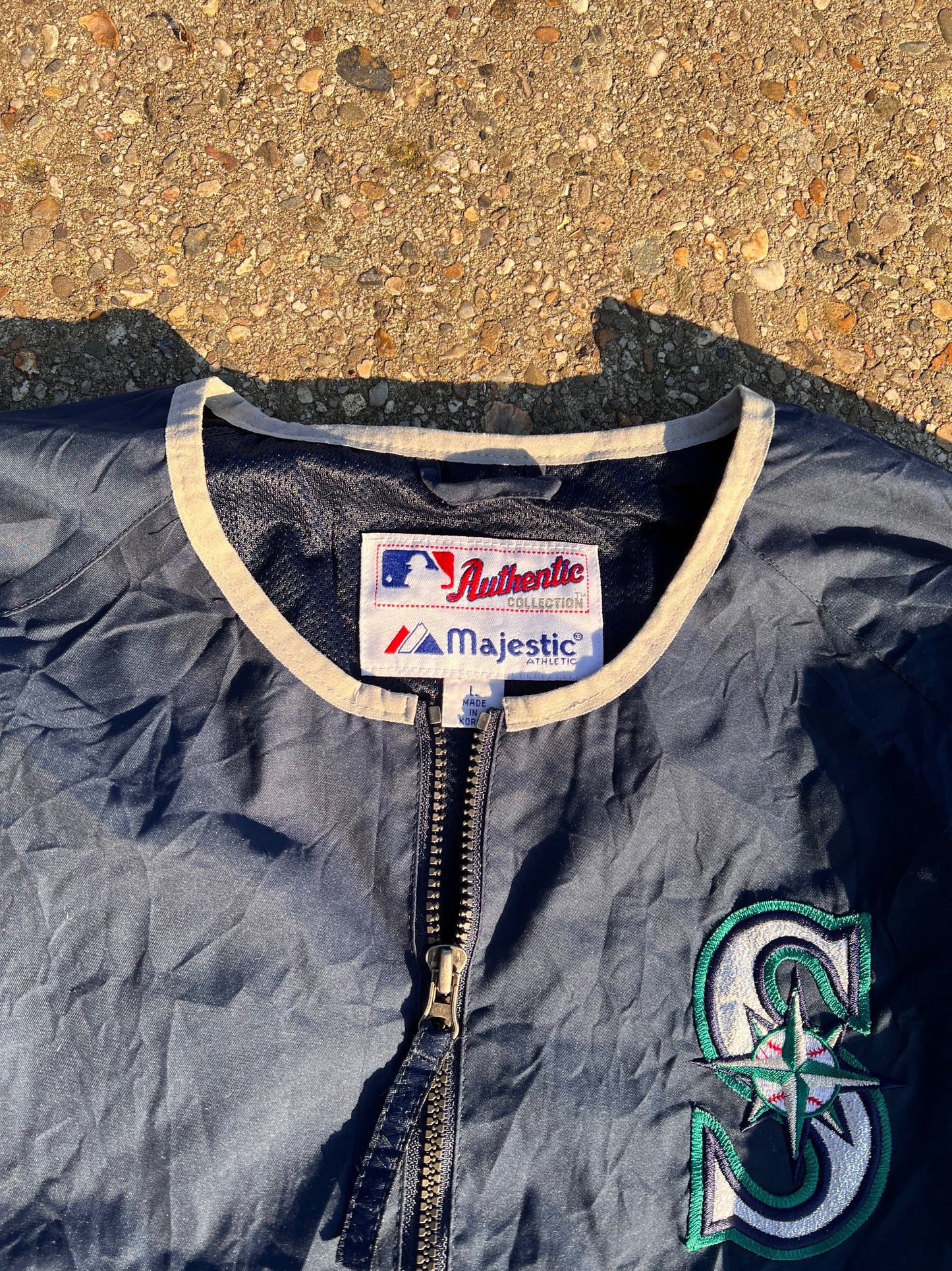 2000s Majestic Seattle Mariners MLB 1/4 Zip Up Anorak Jacket – Large