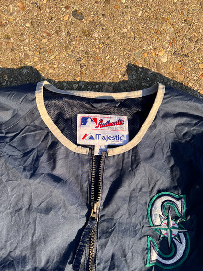 2000s Majestic Seattle Mariners MLB 1/4 Zip Up Anorak Jacket – Large