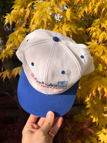 90s Volvo Embroidered Chicago Truck Strapback Cap White – One Size