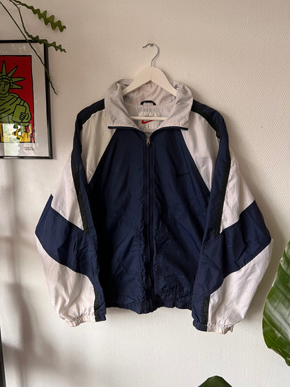 90s Nike Multicolor Full Zip Track Jacket Navy – Large