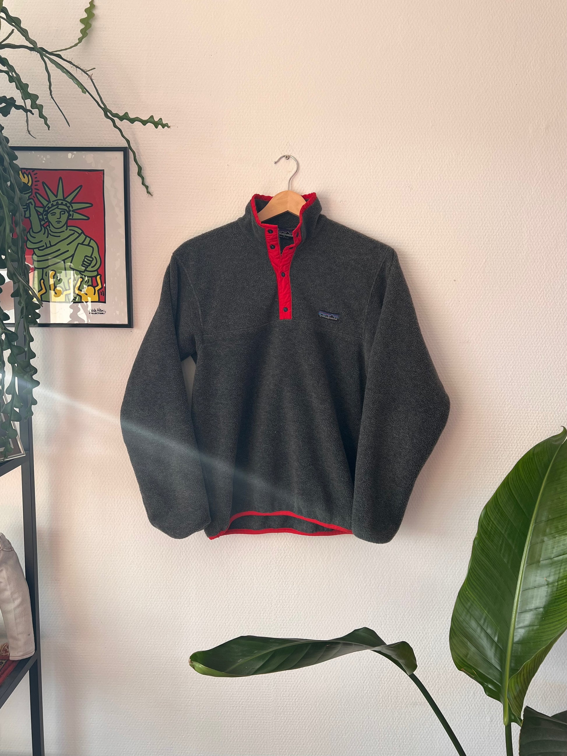 90s Patagonia 1/4 Button Up Made in USA Fleece – Small