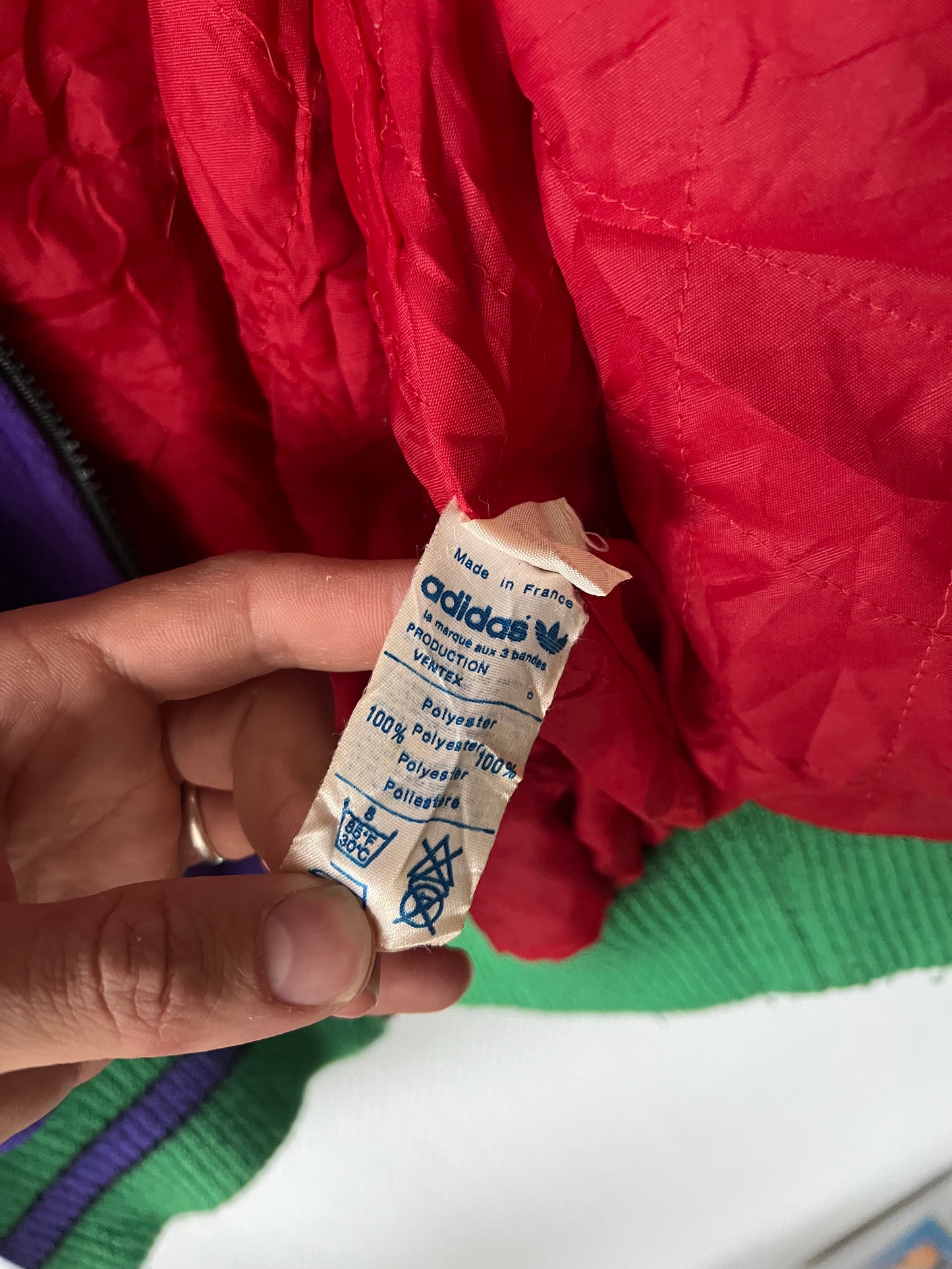80s Adidas Ligne Polaire Wild Surf Skiing Fleece Jacket Purple – Medium
