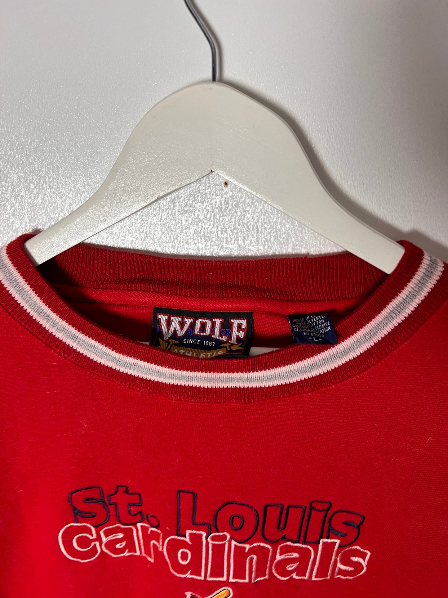 90s Wolf St. Louis Cardinals Embroidered Sweatshirt – Medium