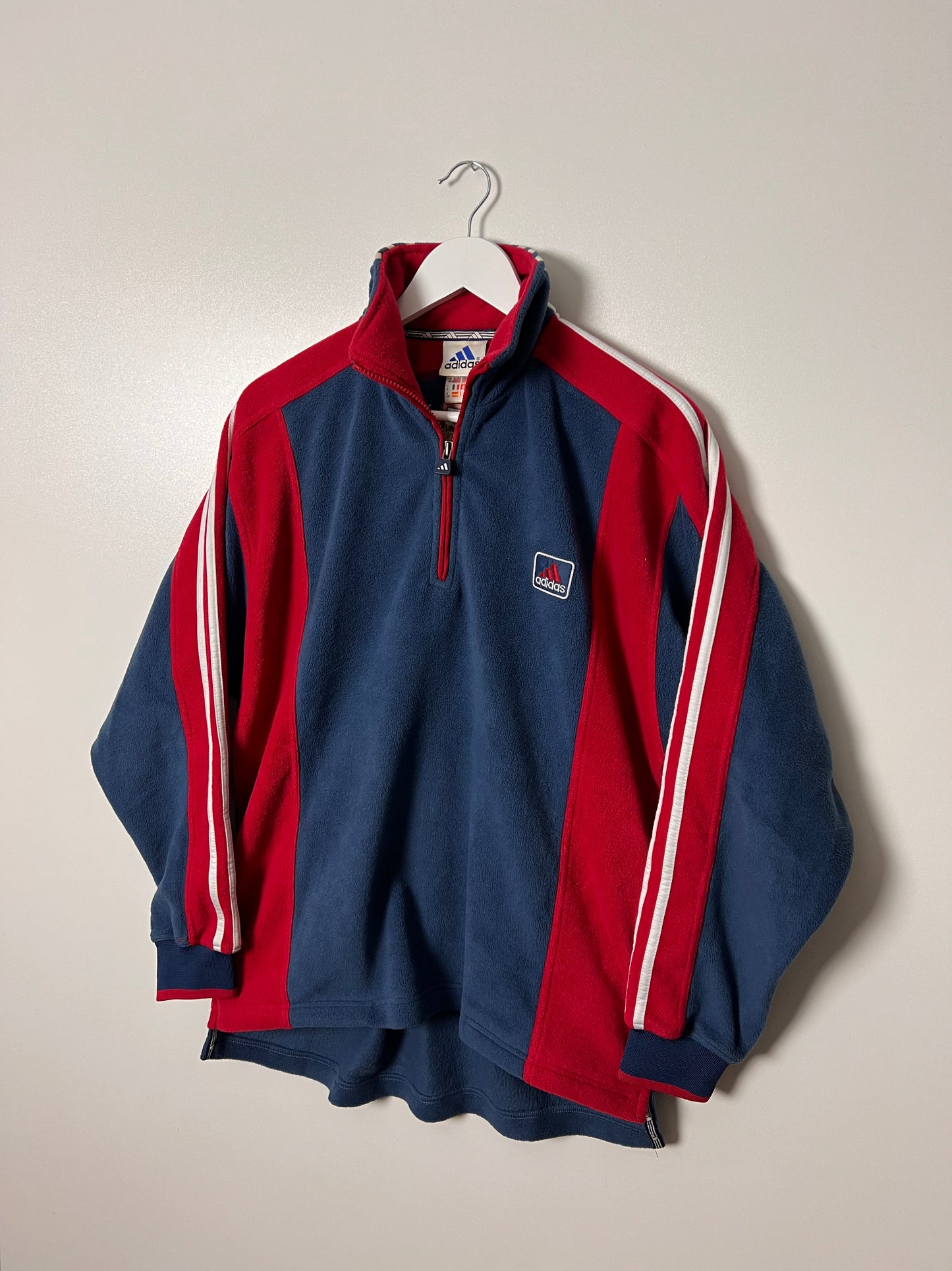 90's Adidas 1/4 Zip Up Multicolor Fleece – Medium