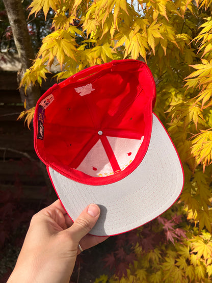 90s Starter Embroidered NBA Atlanta Hawks Snapback Cap Red – One Size