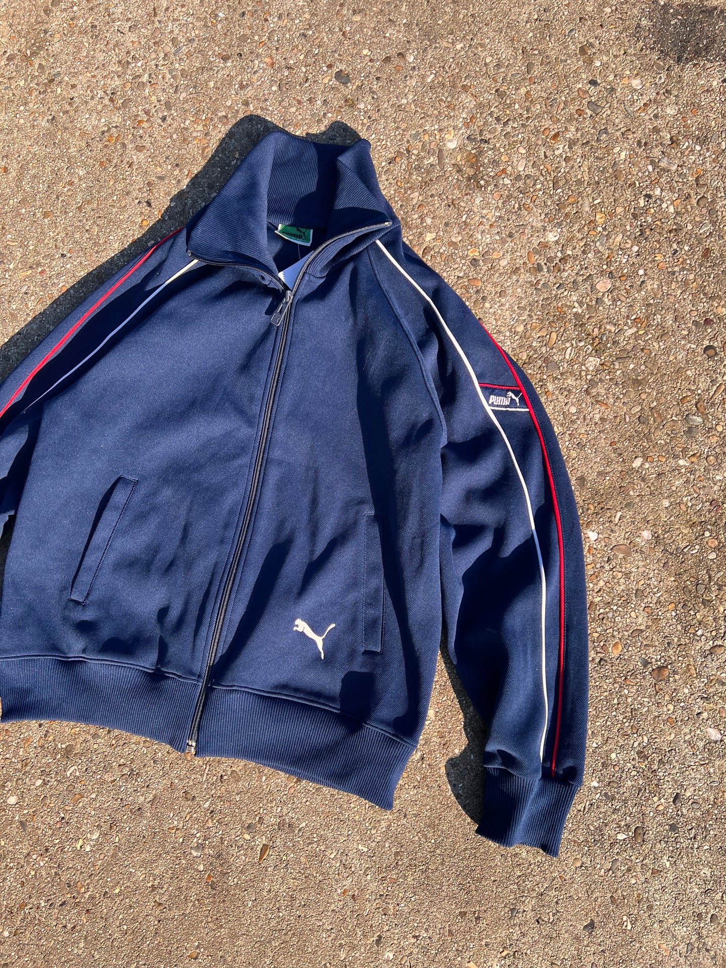 90s Puma Classic Full Zip Striped Track Jacket – Small