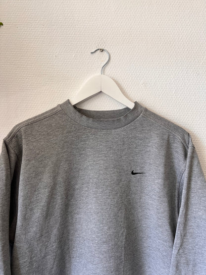90s Nike Mini Swoosh Essential Sweatshirt Grey – XSmall