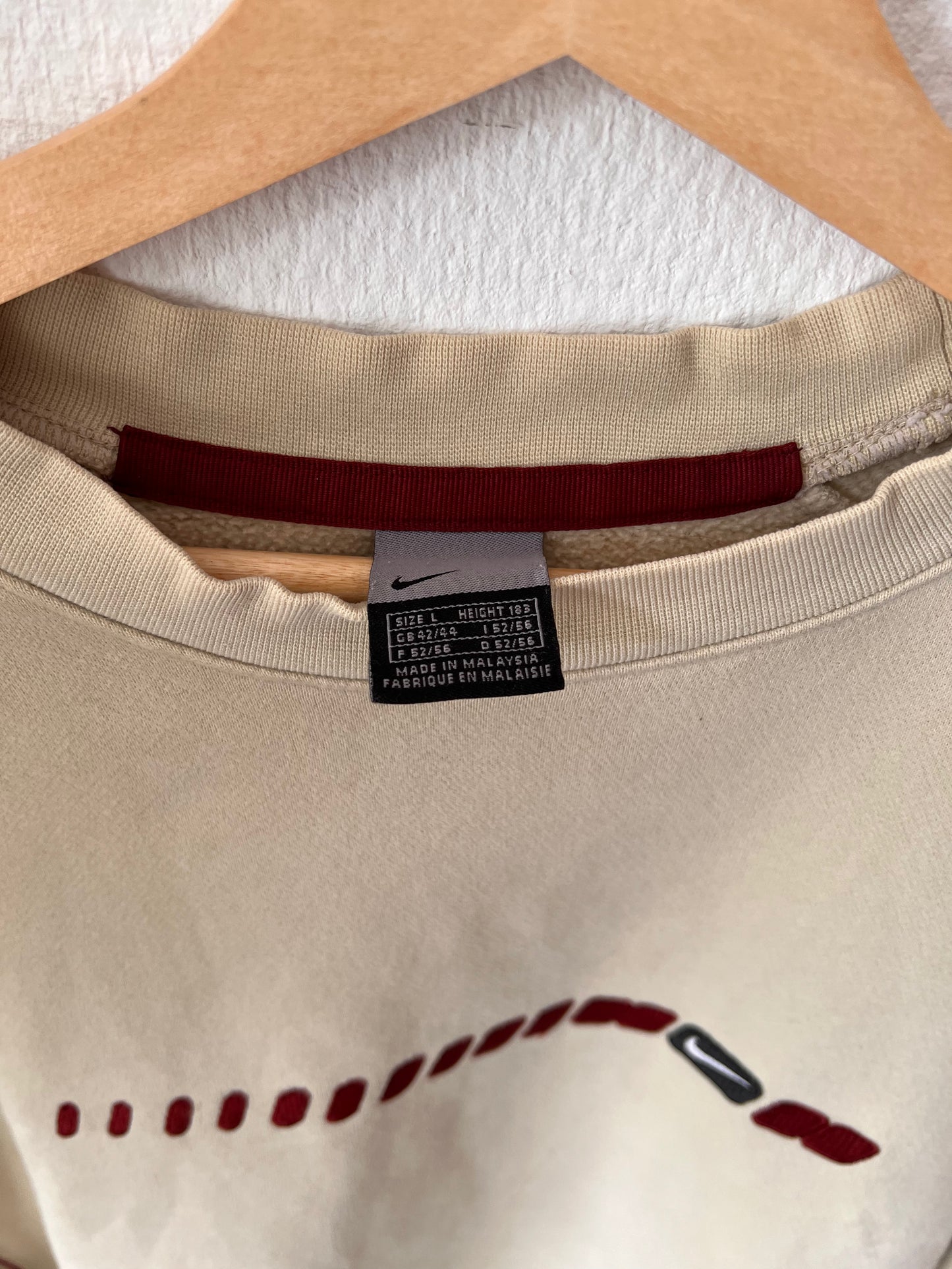 90s Nike Center Striped Embroidered Sweatshirt – Large