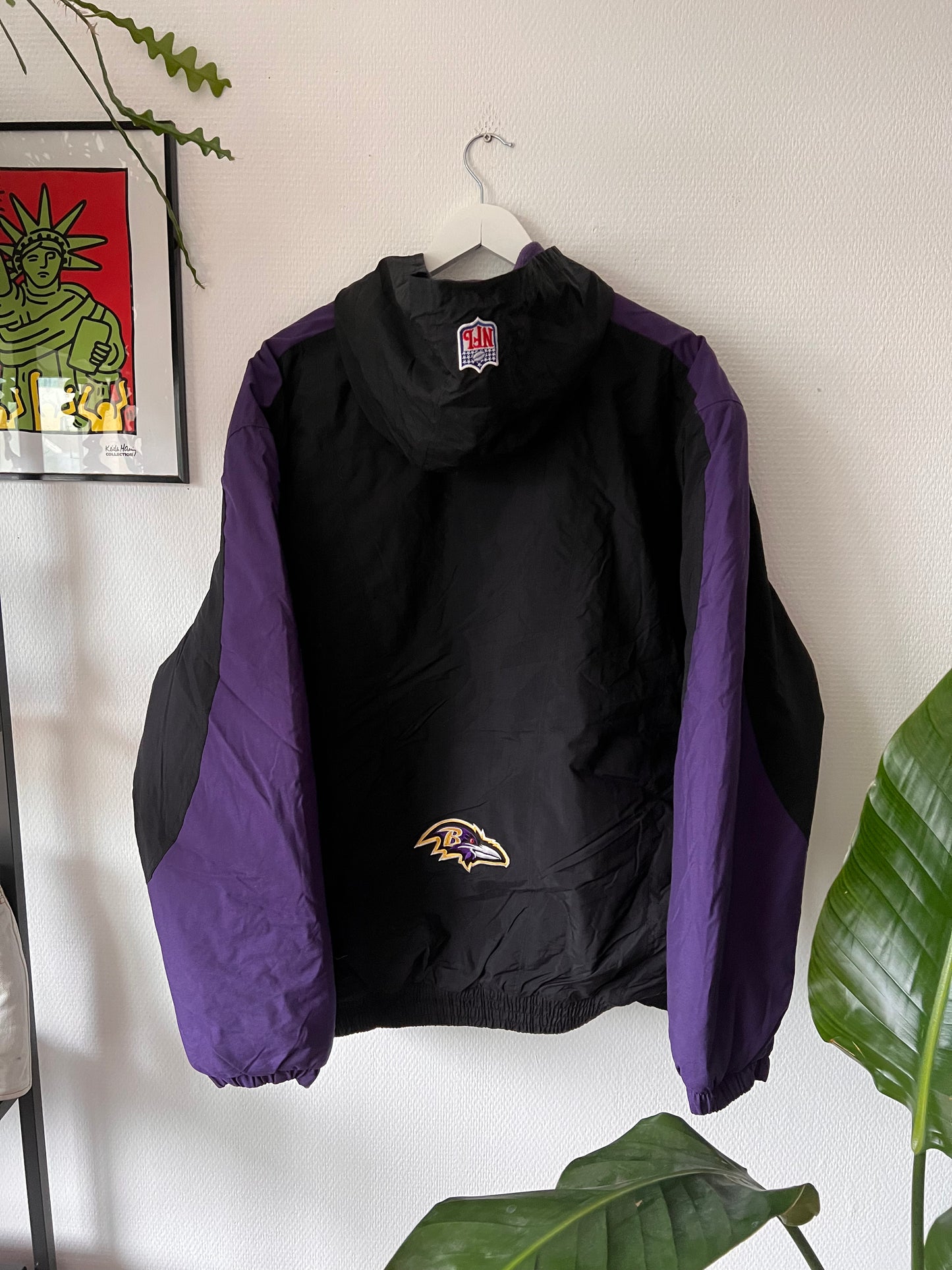 90s Nike NFL Baltimore Ravens Puffer Jacket Black – Large