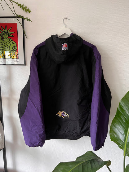 90s Nike NFL Baltimore Ravens Puffer Jacket Black – Large