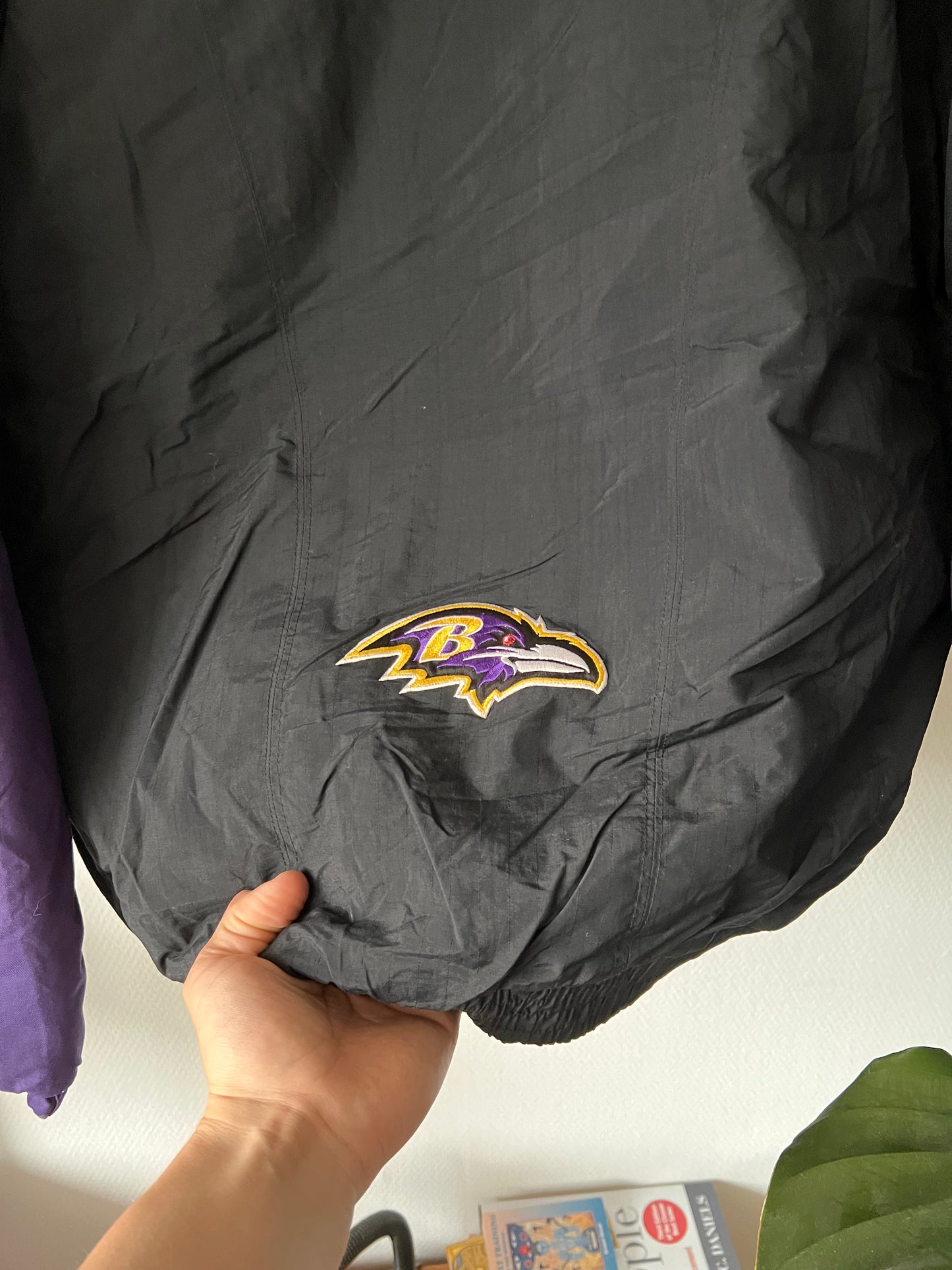 90s Nike NFL Baltimore Ravens Puffer Jacket Black – Large