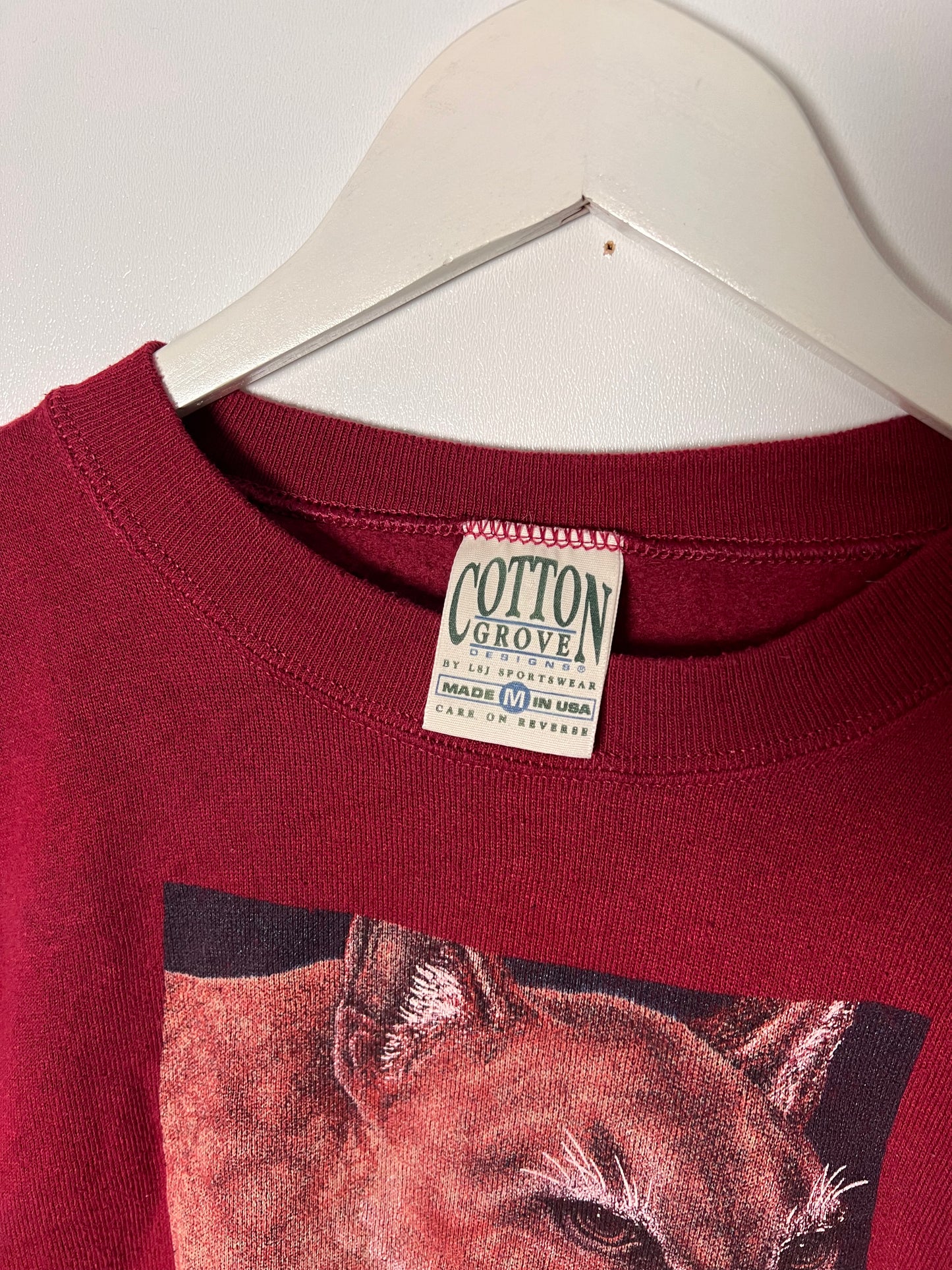 90s Cotton Grove Cougar Sweatshirt – Medium