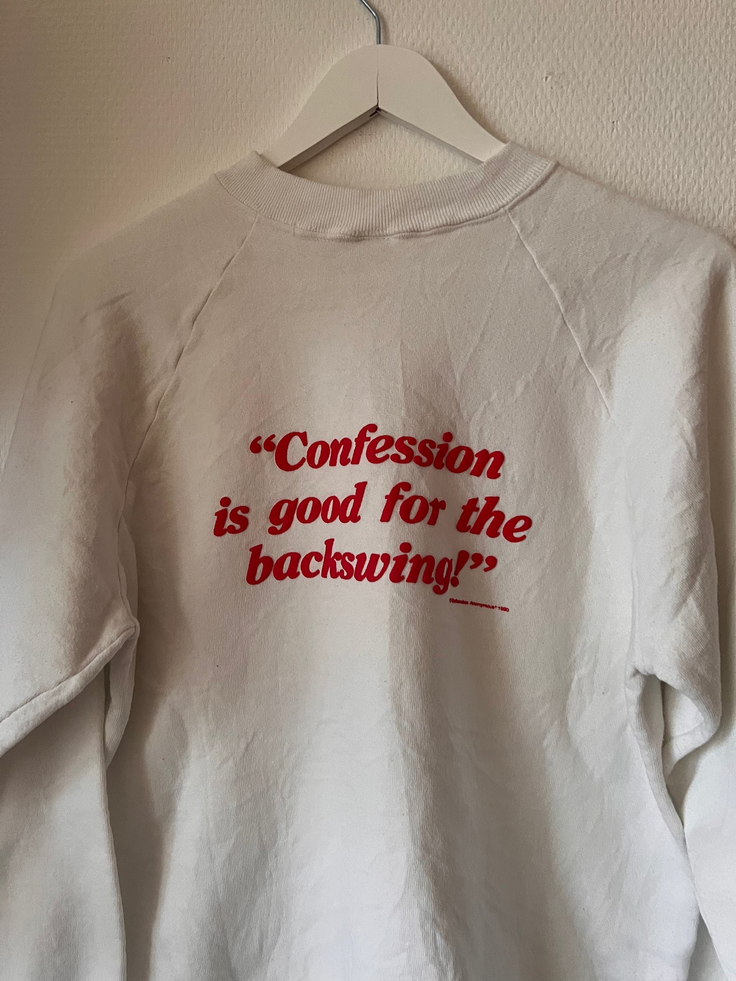 90s Fruit Golfaholics Anonymous Crewneck Sweatshirt White – Medium