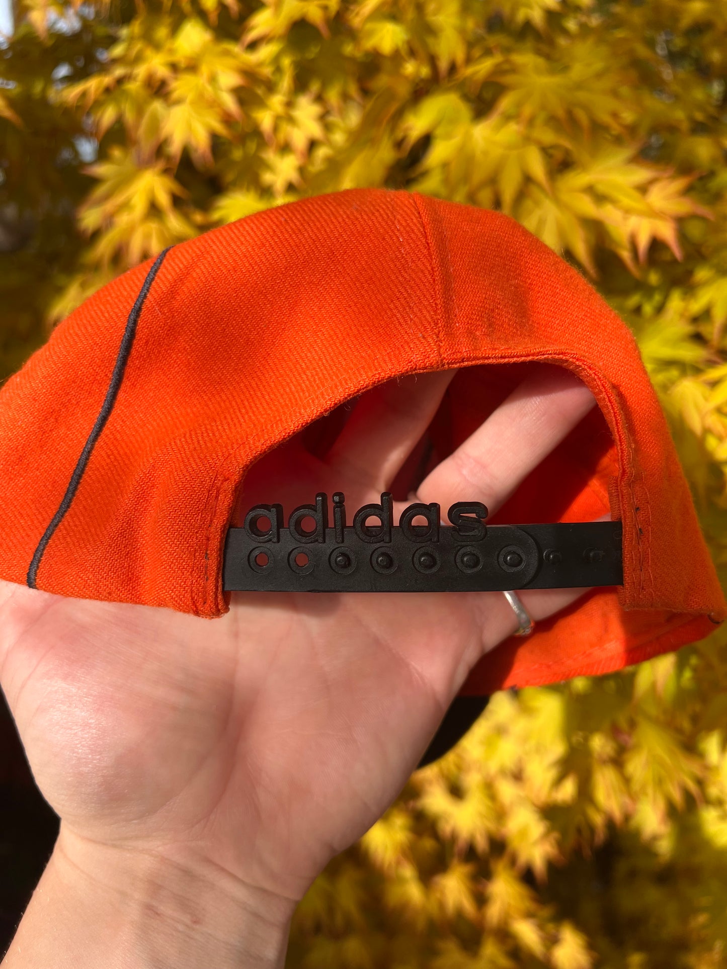 90s Adidas Basketball Snapback Cap Orange – One Size