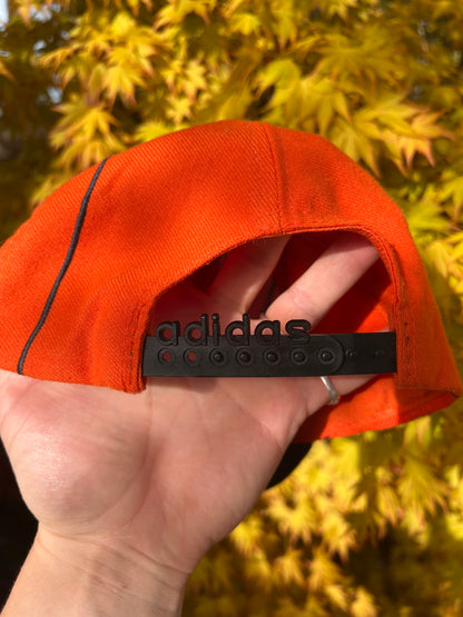 90s Adidas Basketball Snapback Cap Orange – One Size