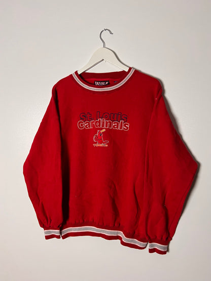 90s Wolf St. Louis Cardinals Embroidered Sweatshirt – Medium