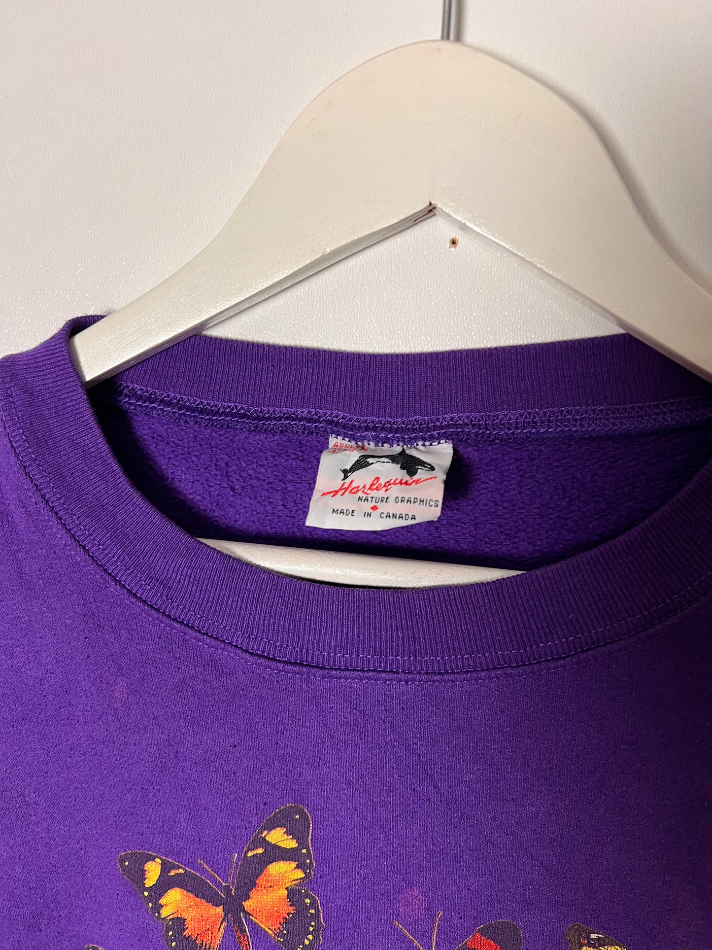 90s Haslequin Butterfly Garden Sweatshirt – Large