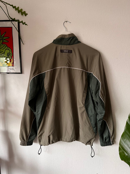 2000s Nike Multicolor Full Zip Track Jacket Green – Medium