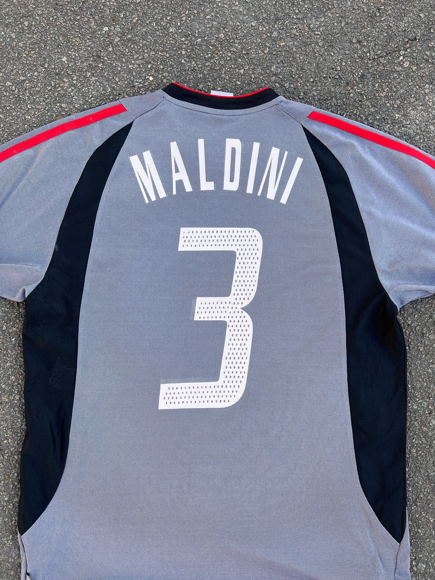 00's Adidas AC Milan Maldini Home Kit – Medium