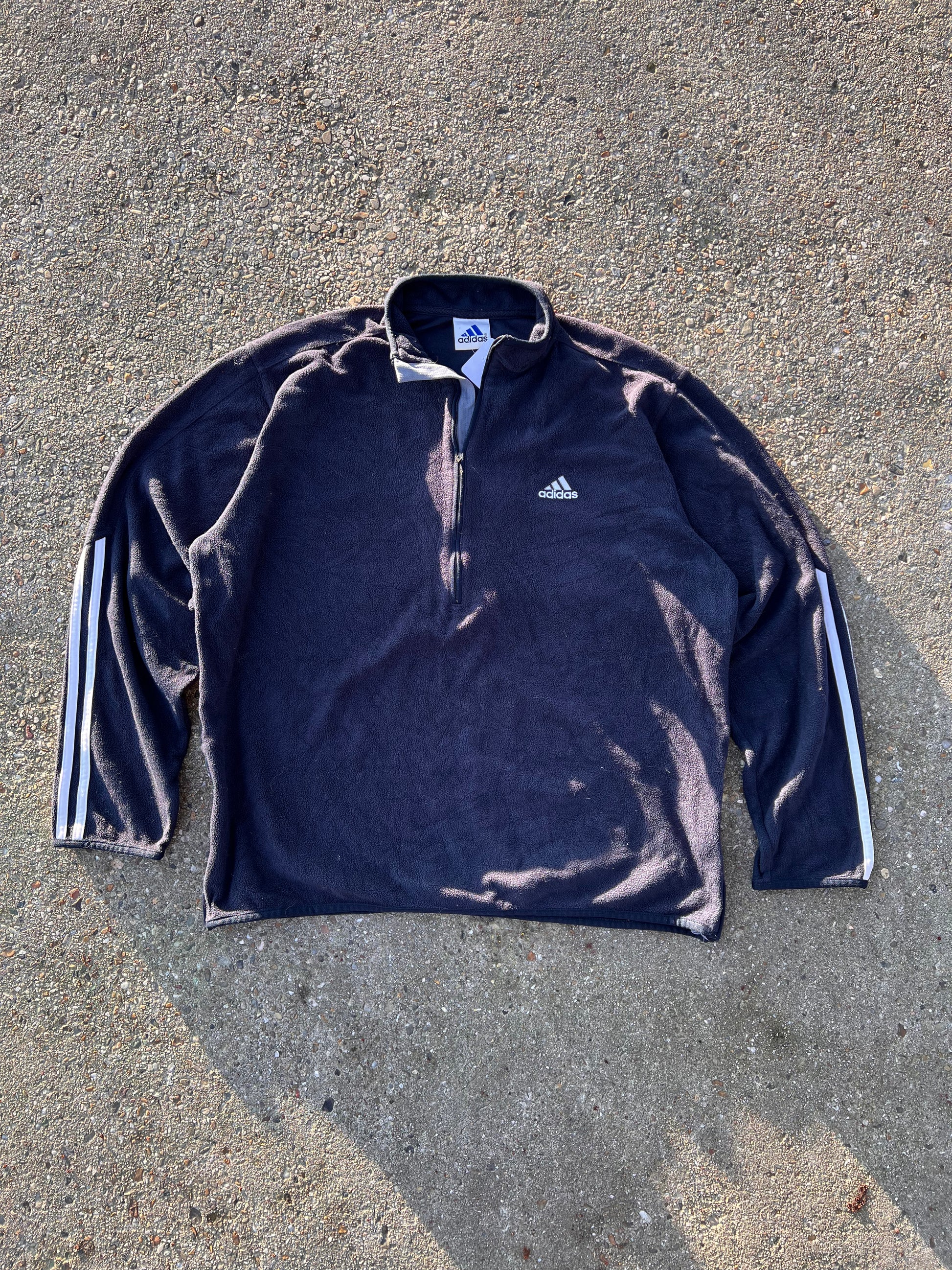 90s Adidas Half Zip Up Classic Fleece – Xlarge