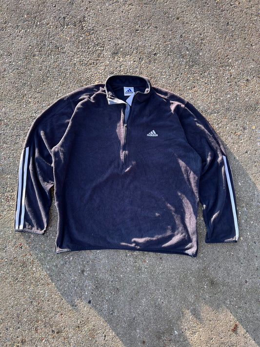 90s Adidas Half Zip Up Classic Fleece – Xlarge