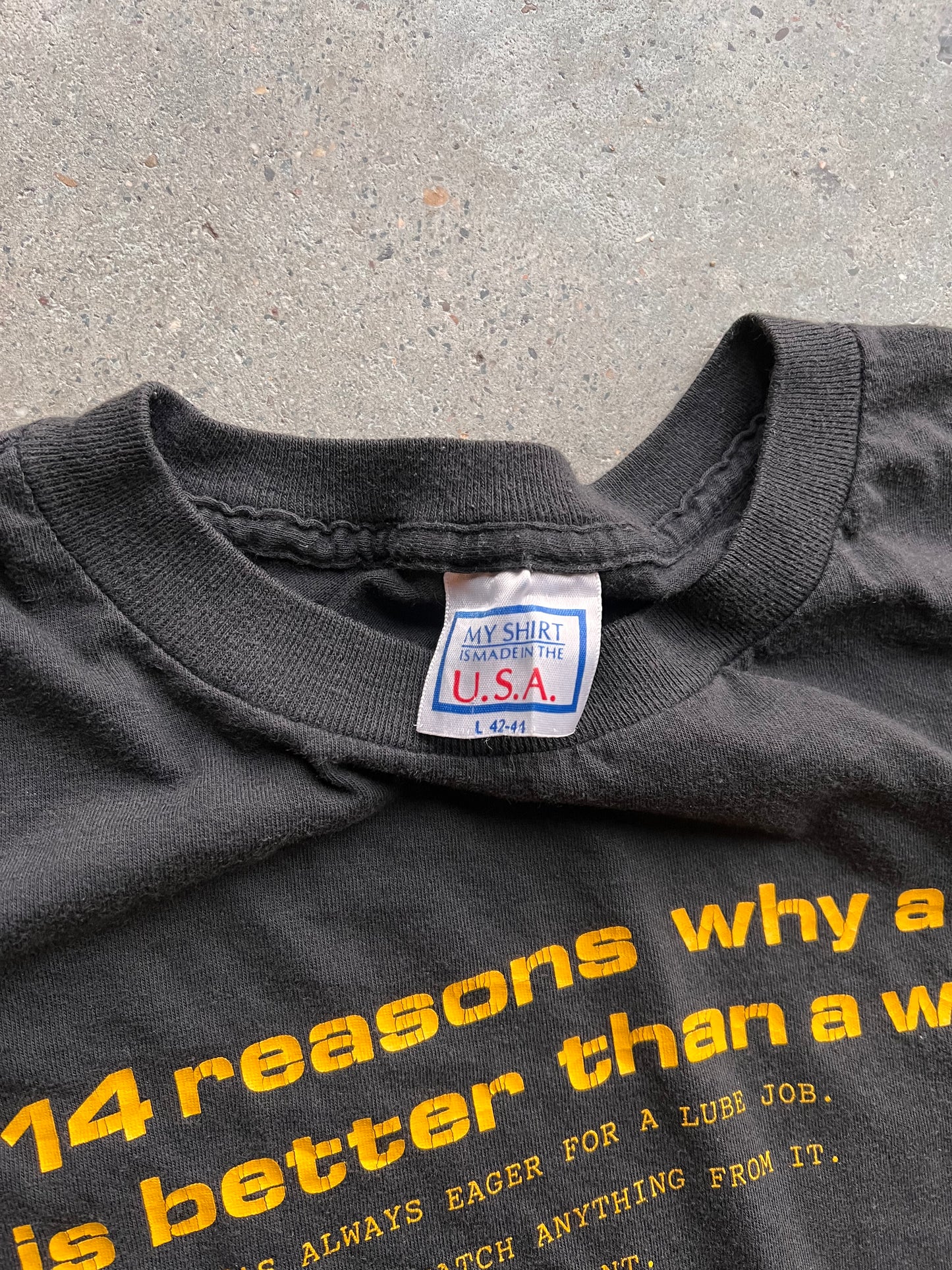 90s Trucker 14 Reasons Why T-Shirt – Medium