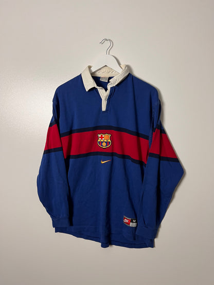 90's Nike FC Barcelona Longsleeve Polo – Medium