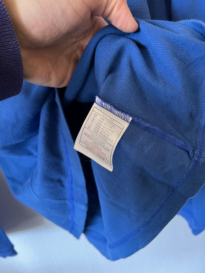 90s Nike Embroidered Center Swoosh Light Crewneck Sweatshirt Blue – Large