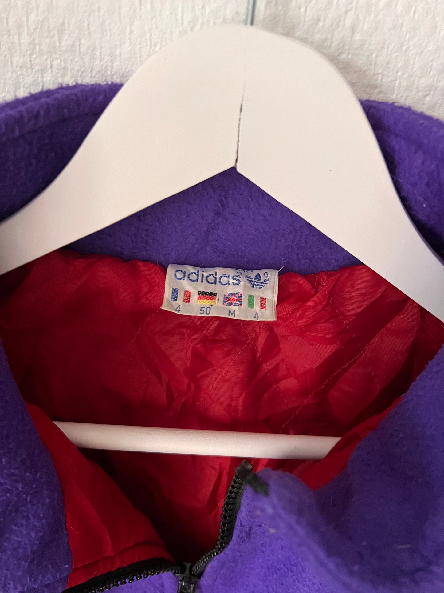 80s Adidas Ligne Polaire Wild Surf Skiing Fleece Jacket Purple – Medium