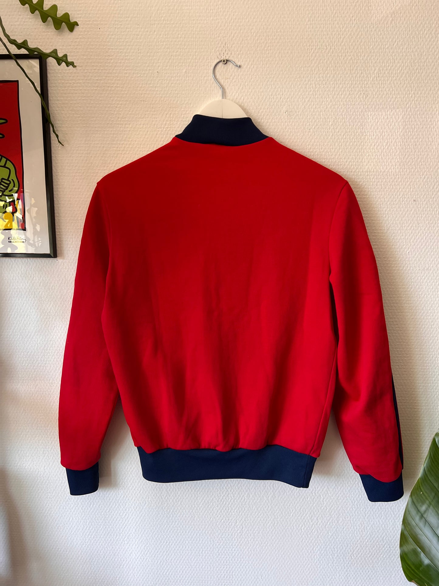 80s Adidas Club Full Zip Training Sweatshirt Red – XSmall