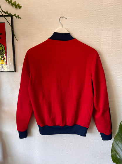 80s Adidas Club Full Zip Training Sweatshirt Red – XSmall