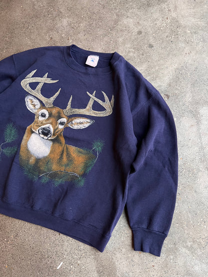 90s Delta Hunting Big Deer Head Crewneck – XLarge