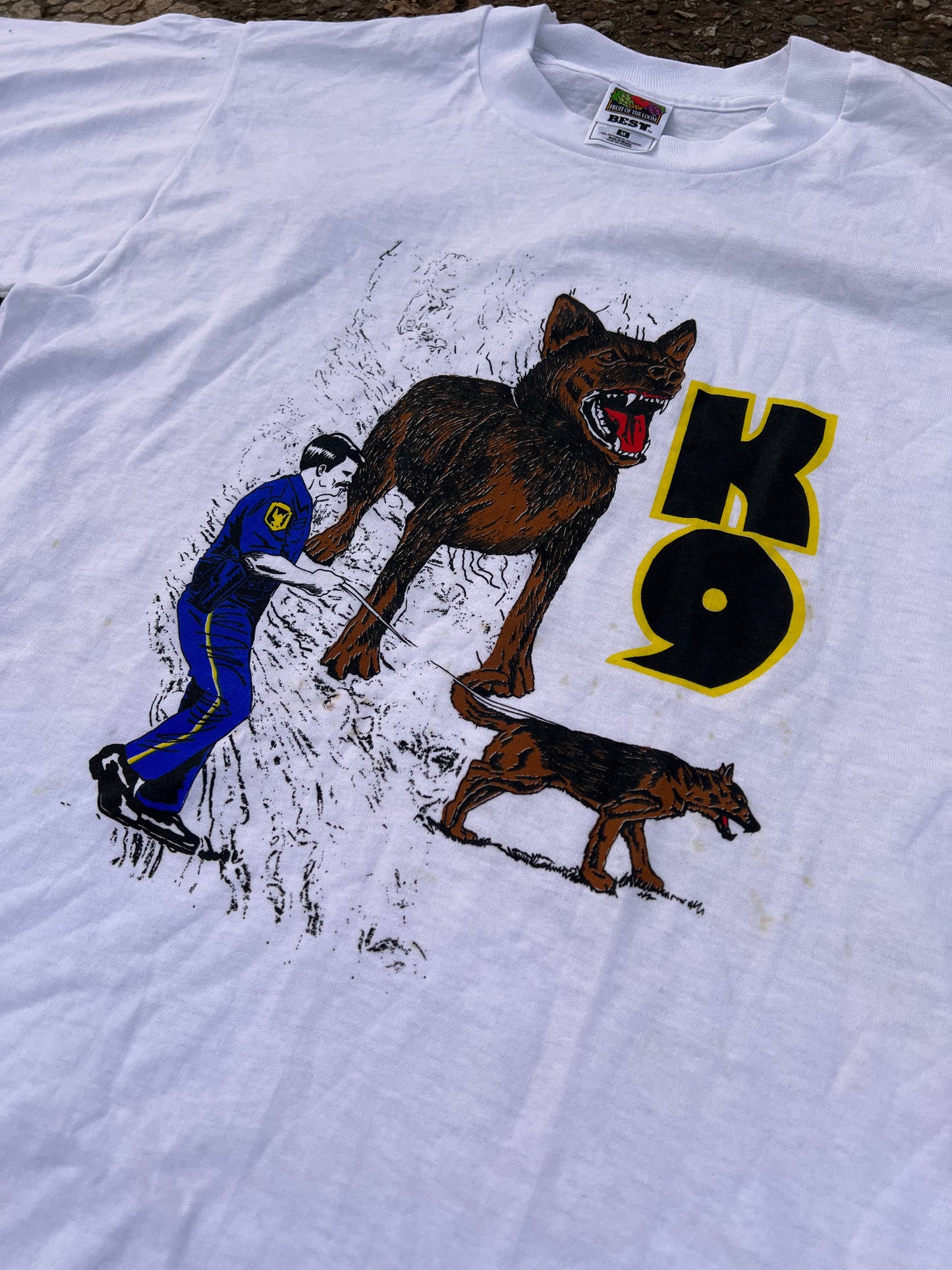 90s K9 Police Dog Trainer T-Shirt – Medium