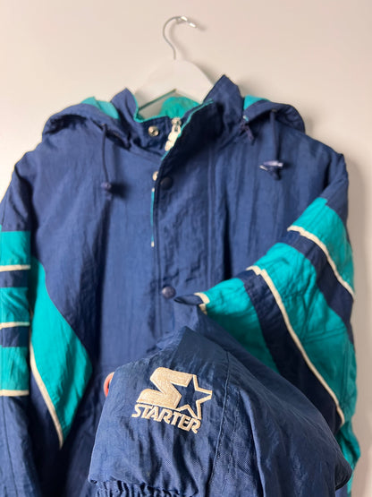 Starter NY Islanders Hooded Puffer Jacket - Large