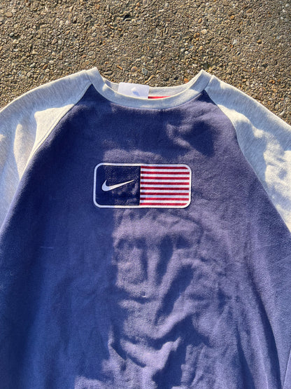 90s Nike Flag Swoosh Crewneck Sweatshirt – Medium