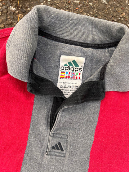 90s Adidas Equipment Longsleeve Striped Rugby Polo – XLarge