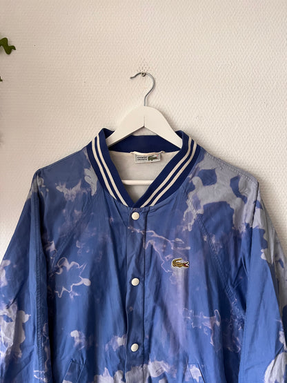 90s Lacoste Cloudy Button Up Baseball Jacket Blue – Large
