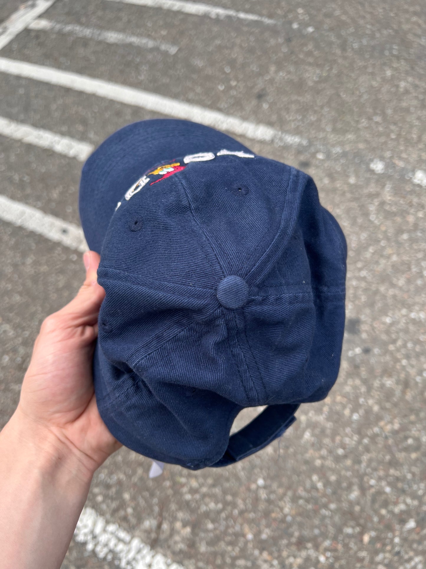 90s Woody Embroidered Port Aventura Cap Navy – One Size