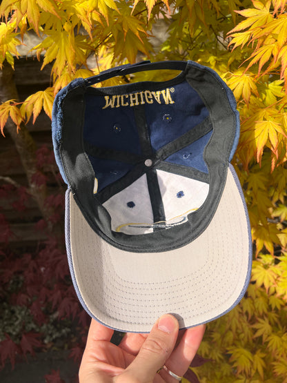 90s Nike Embroidered Michigan Strapback Cap Blue – One Size